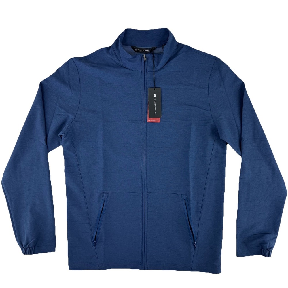 Travis Mathew Golf Full Zip Performance Jacket Mens‎ Small Navy Blue Valley View